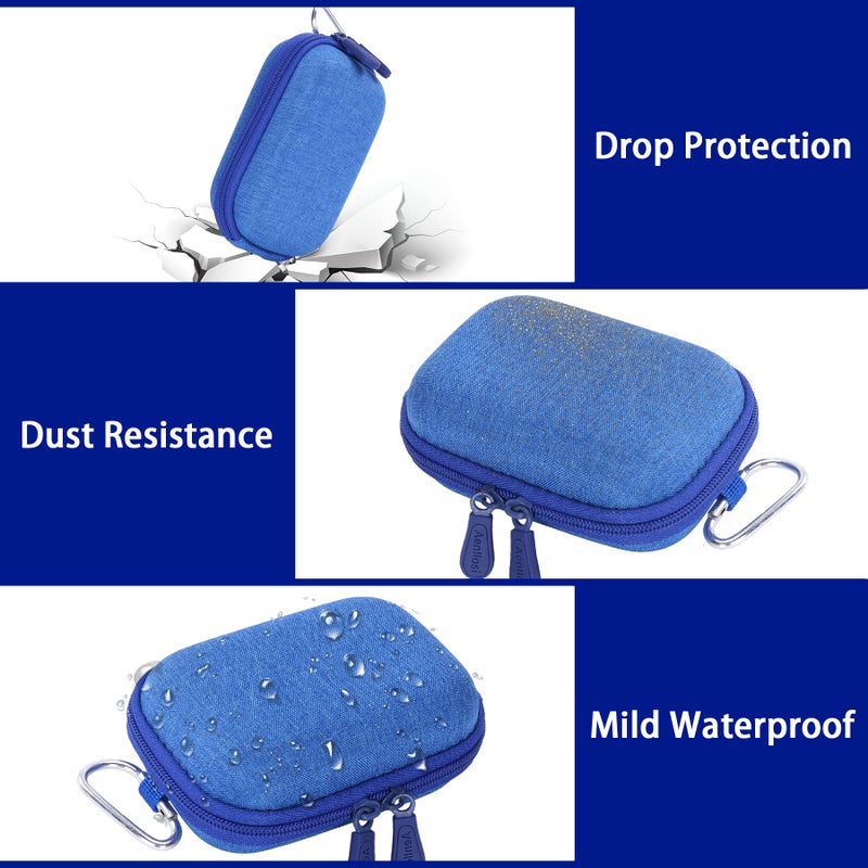 Aenllosi Hard Carrying Case Replacement for Canon PowerShot ELPH 170/180/190/300/330/340/350/360 Digital Camera (carrying case, Blue) - Image 3